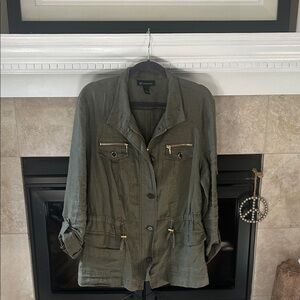 INC International Concepts Utility Jacket in Olive